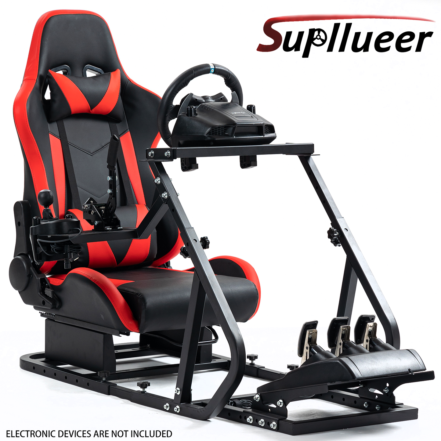 Supllueer Racing Simulator Cockpit Stand With Seat Fit Logitech G29 G920 G923