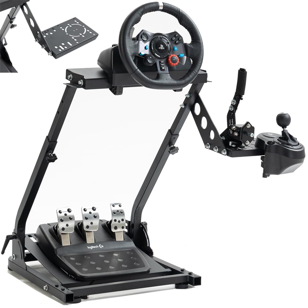 computer steering wheel and pedals Supllueer Racing Simulator Stand fit Logitech G920 G923 G29 Racing Whe – supllueer store
