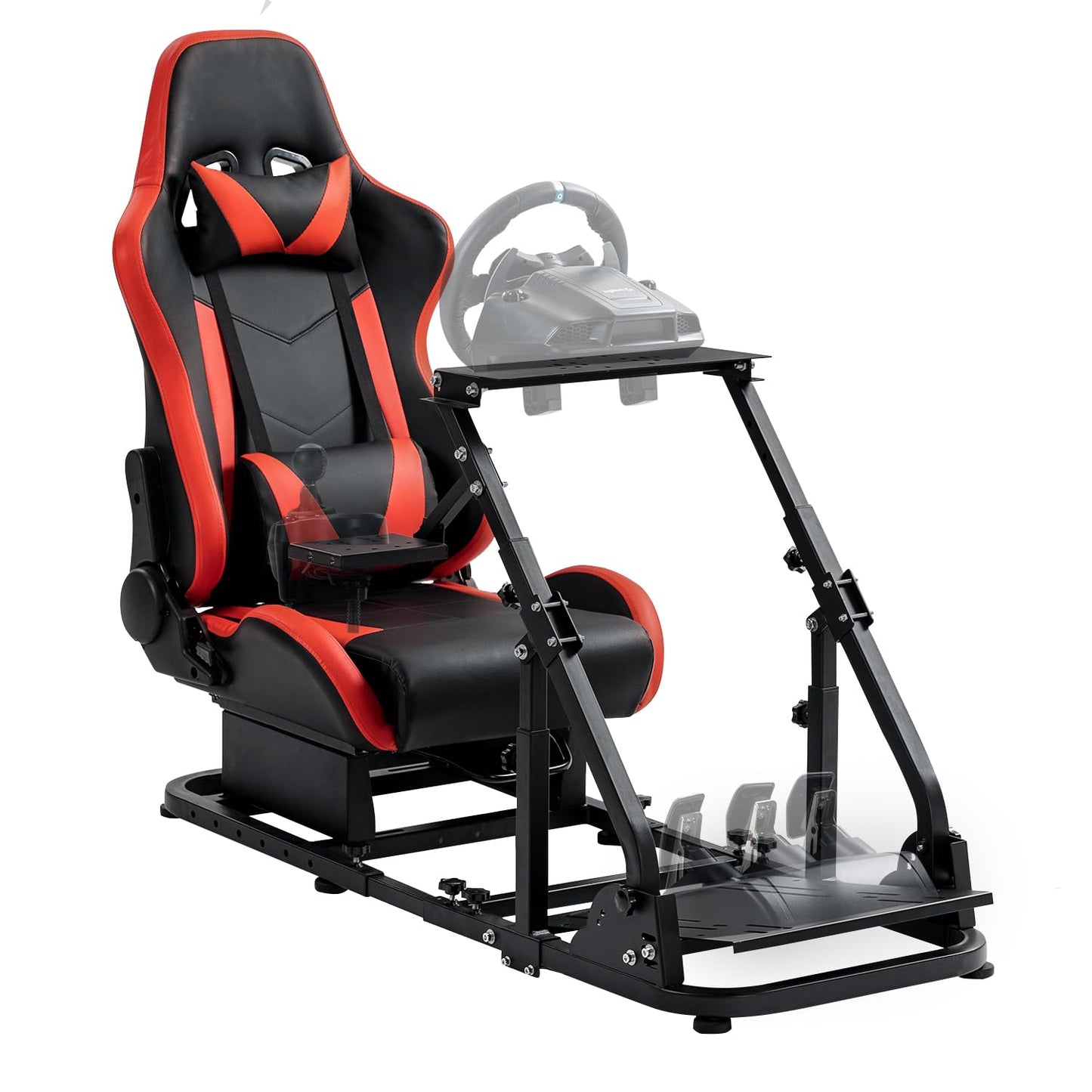 Supllueer Racing Simulator Cockpit Stand with Gaming Seat fit Logitech G923 G920
