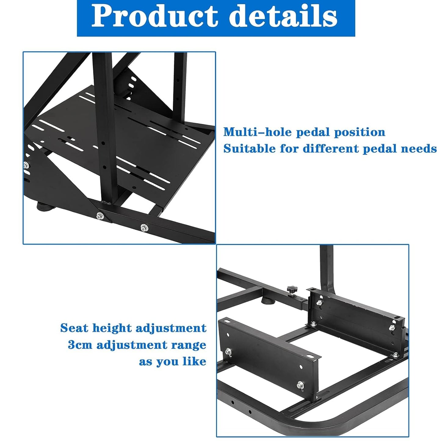 Supllueer Racing Wheel Stand fit Logitech G923 G29 G920 Simulator Cockpit Stand
