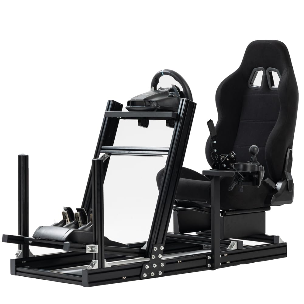 Supllueer Racing Simulator Cockpit Professional with Racing Seat Fit for Logitech G29 G920