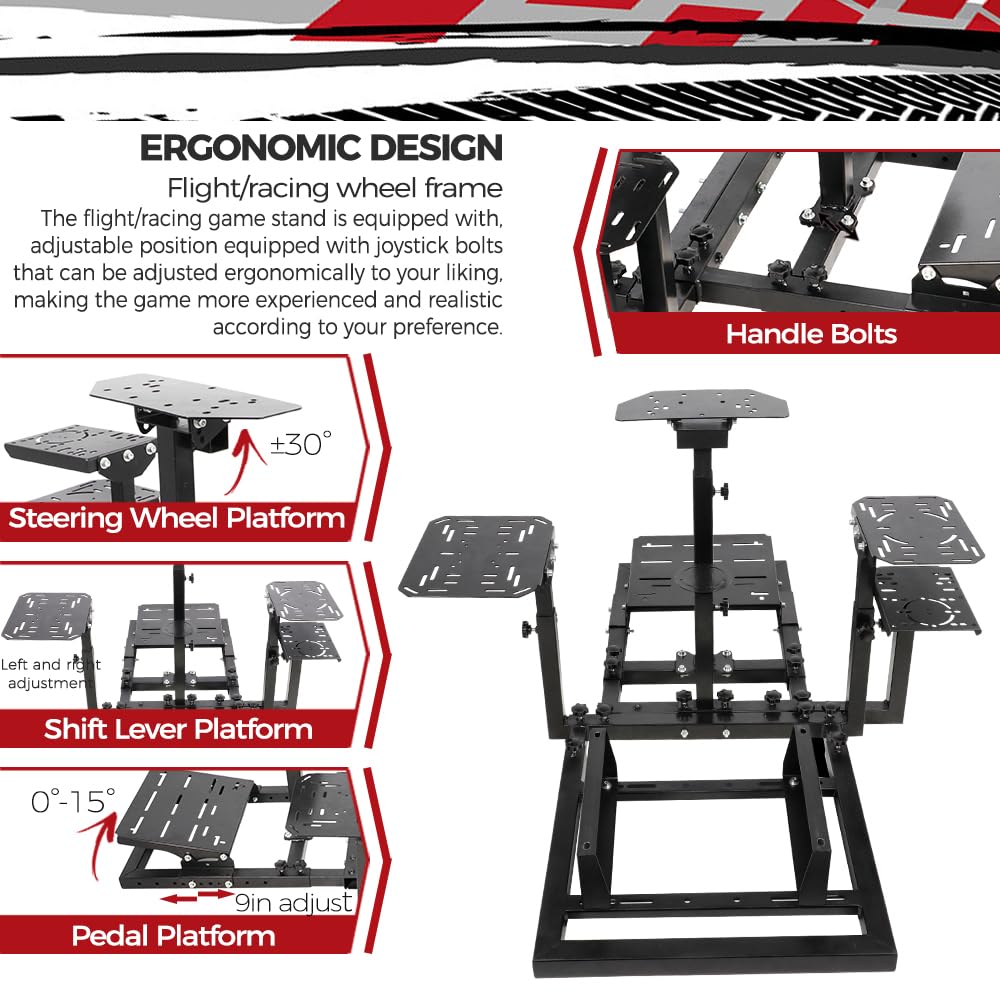 Supllueer Racing Flight Simulator Cockpit fit Thrustmaster Logitech G29 X52 X56