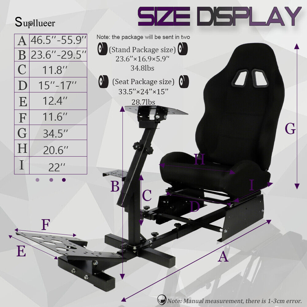 Supllueer Racing Simulator Cockpit Stand Or Seat Fit Logitech G923 G29 G920