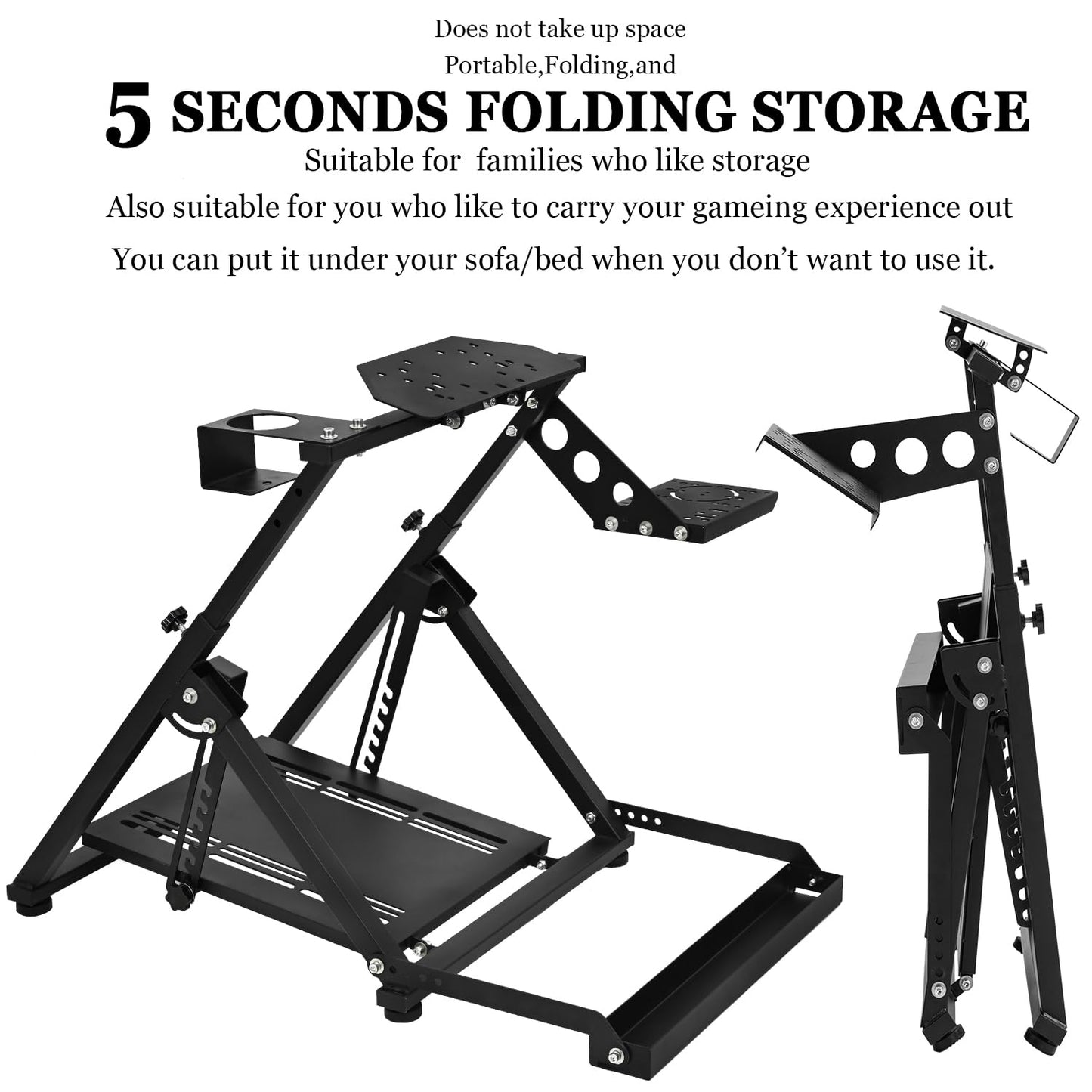 Supllueer X Frame Racing Wheel Stand with Seat Slot Fit for Logitech,Thrustmaster,Fanatec