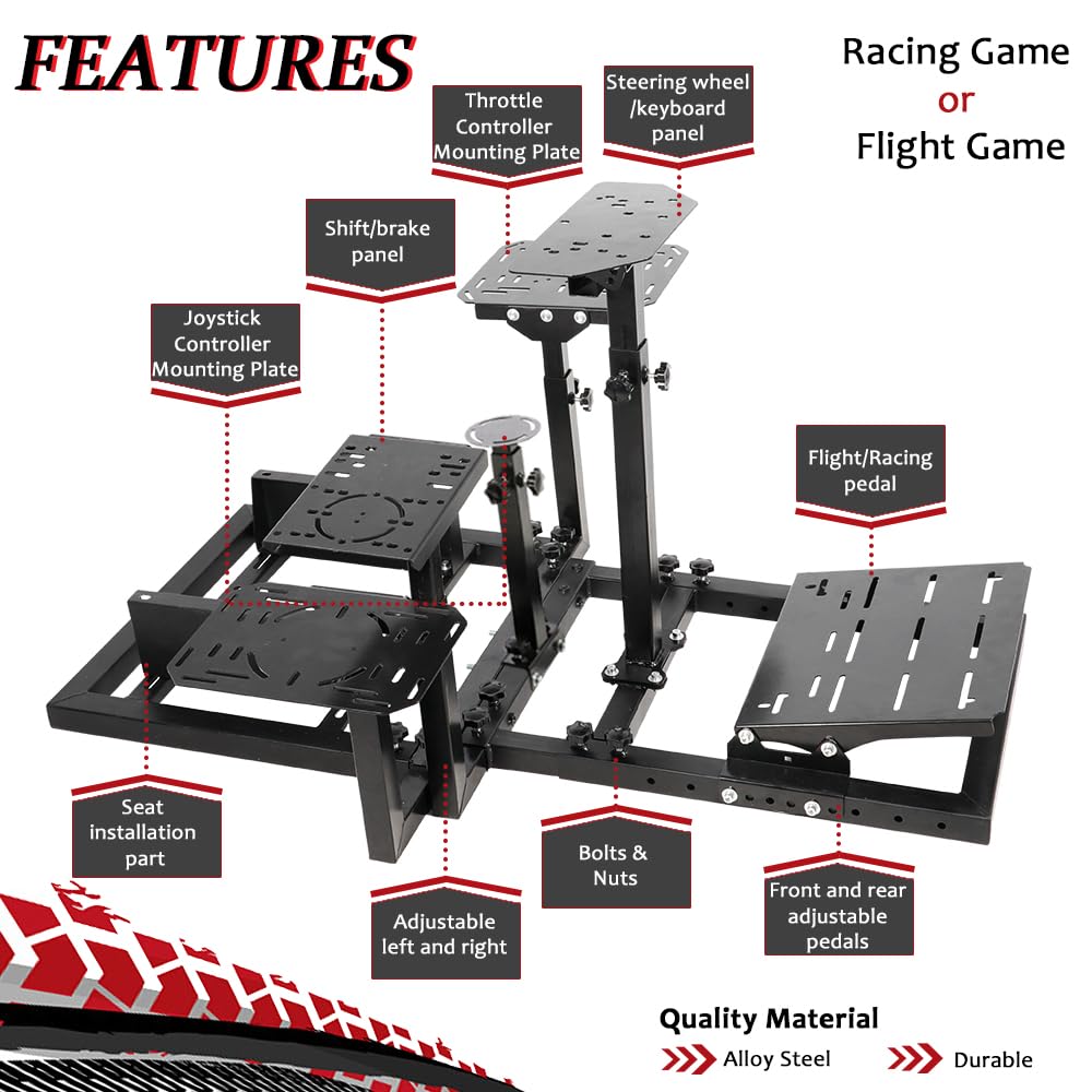 Supllueer Racing Flight Simulator Cockpit fit Thrustmaster Logitech G29 X52 X56
