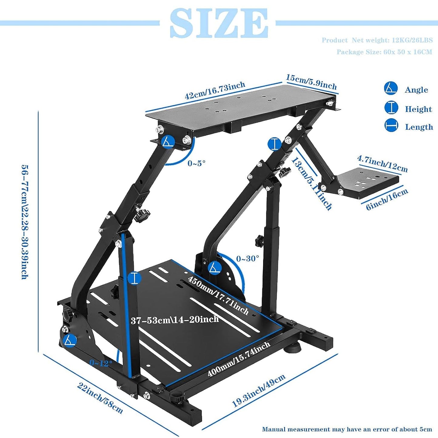 Supllueer Racing Steering Wheel Stand Fit for Logitech