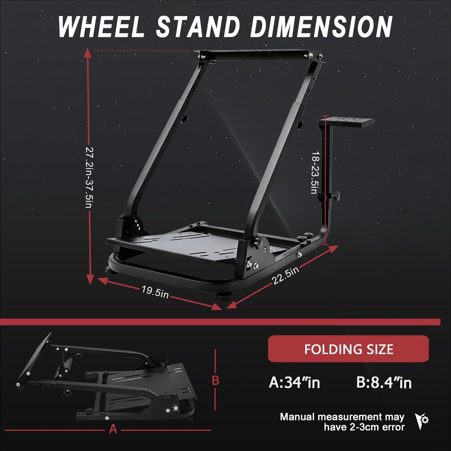 Supllueer Racing Wheel Stand "X" FRAME with Shifter Mount Height Adjustable