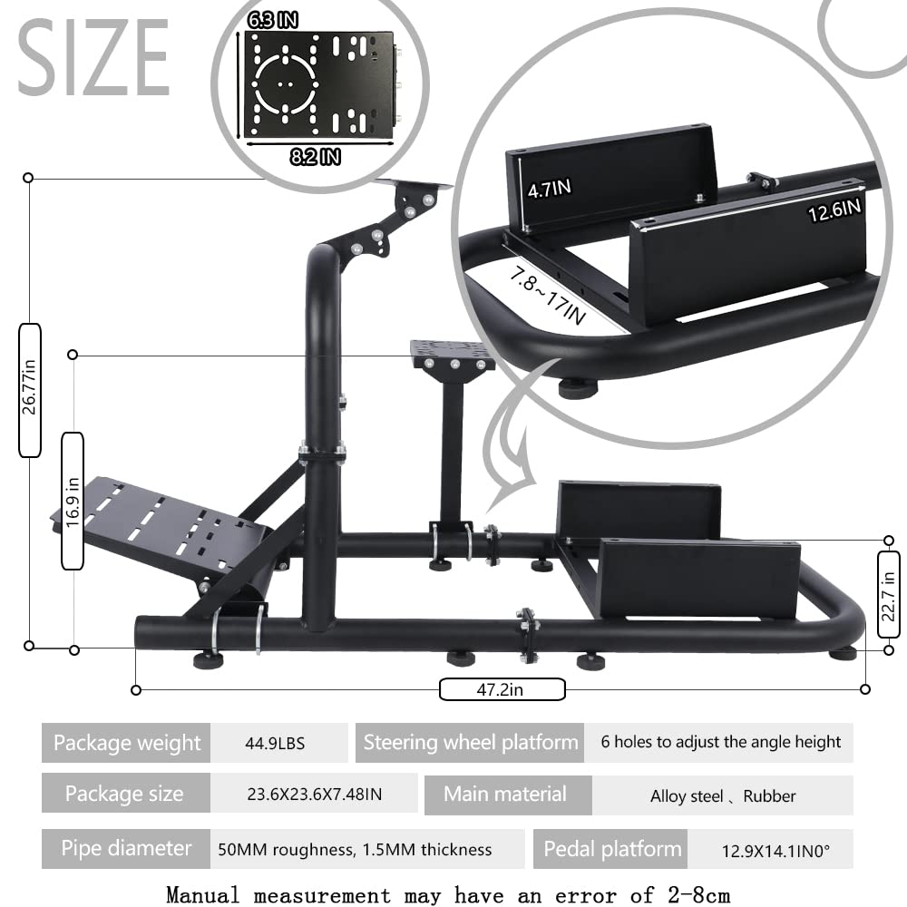 Supllueer Racing Simulator Cockpit Stand fit Logitech G920 G29 Thrustmaster T300