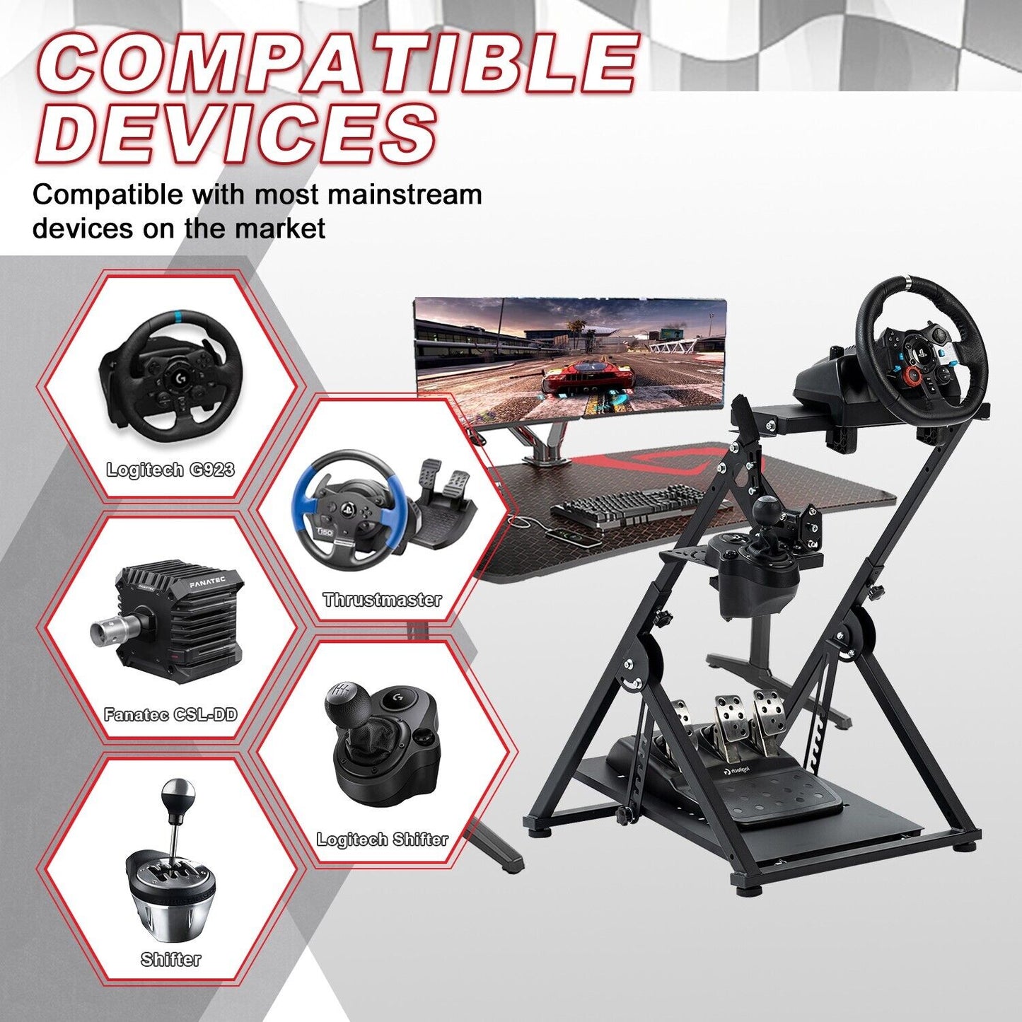 Supllueer Racing Wheel stand Foldable "X" FRAME