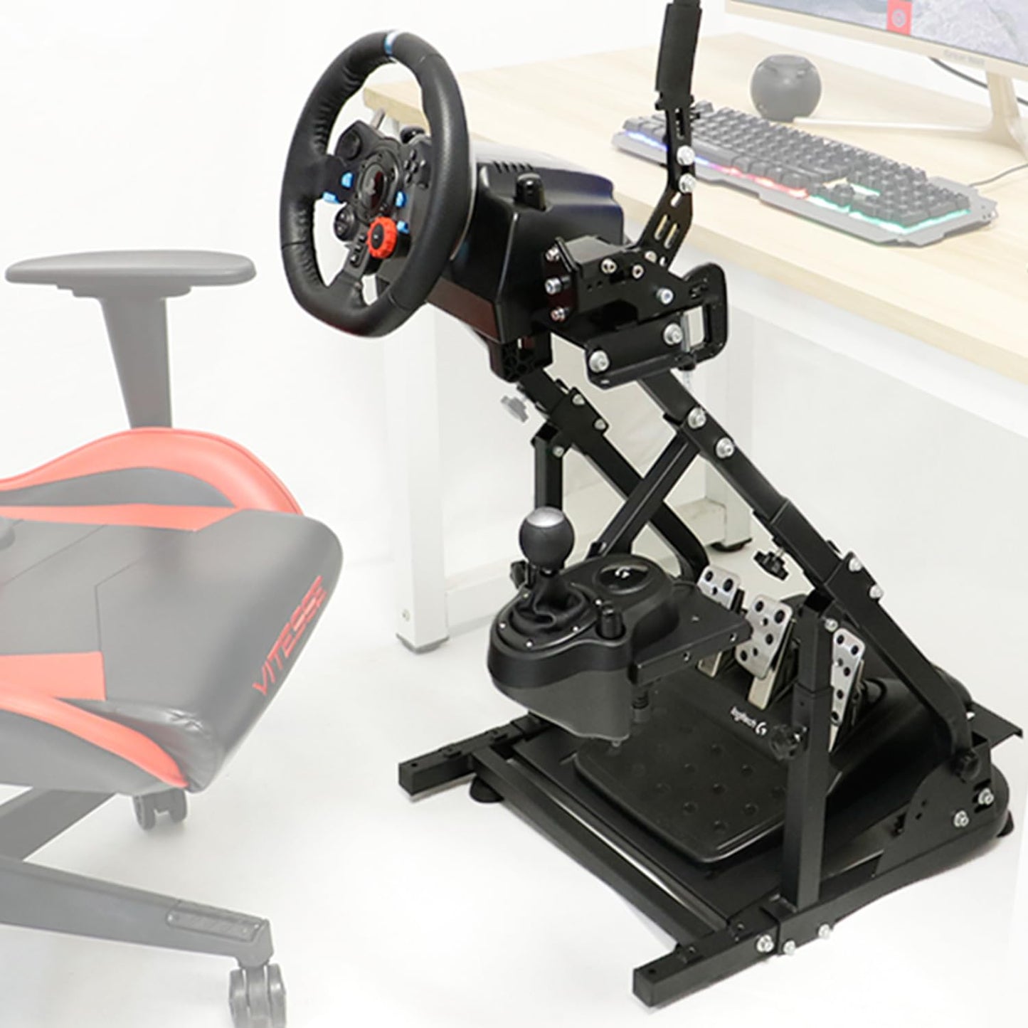 Supllueer Racing Steering Wheel Stand Fit for Logitech