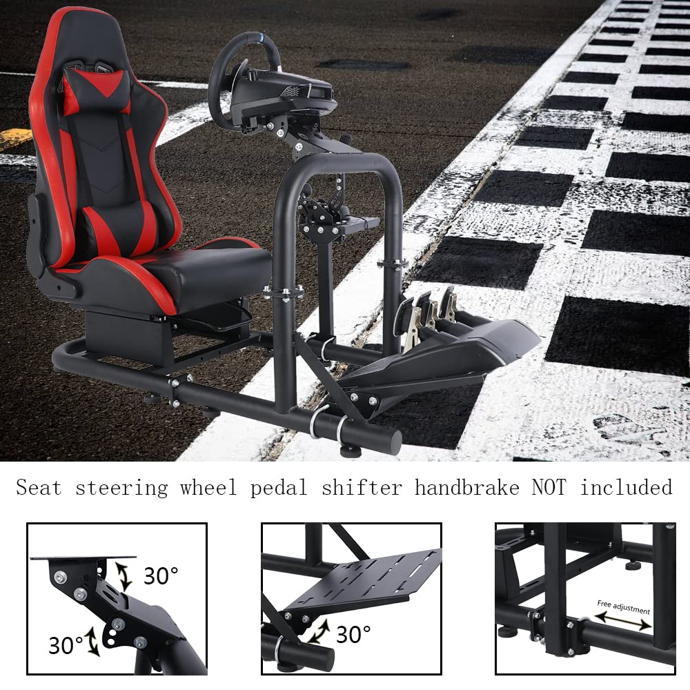 Supllueer Racing Simulator Cockpit Stand fit Logitech G920 G29 Thrustmaster T300