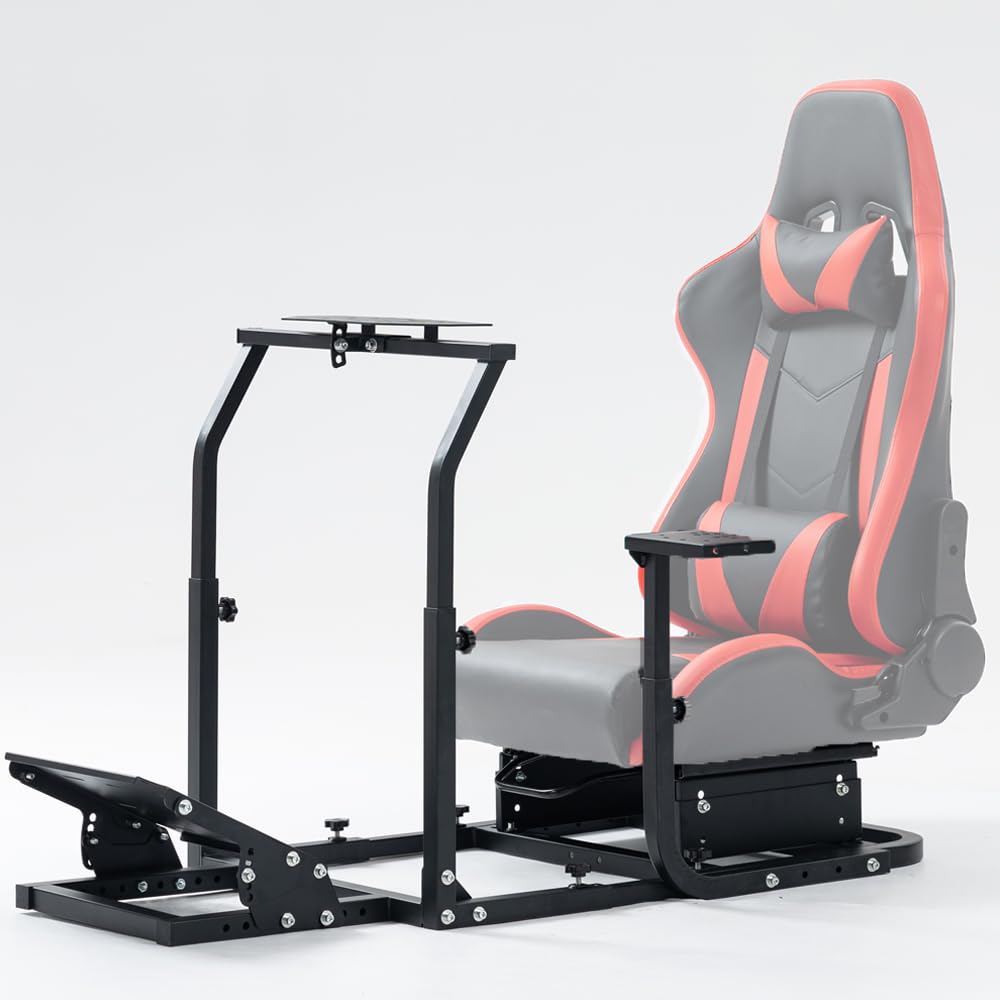 Supllueer Racing Simulator Cockpit Stand Adjustable fit Logitech G29 G920