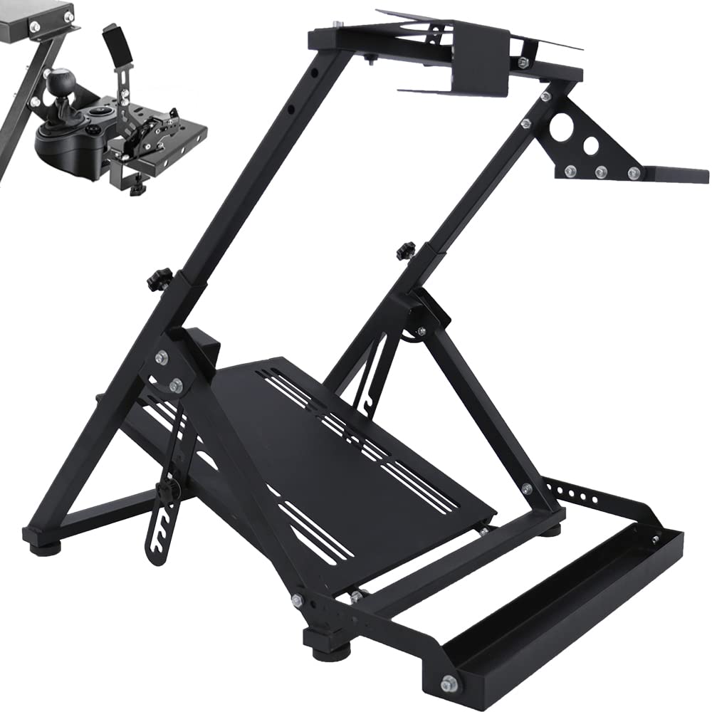 Supllueer Steering Wheel Stand with Card Slot X-Frame fit for Logitech Thrustmaster Fanatec