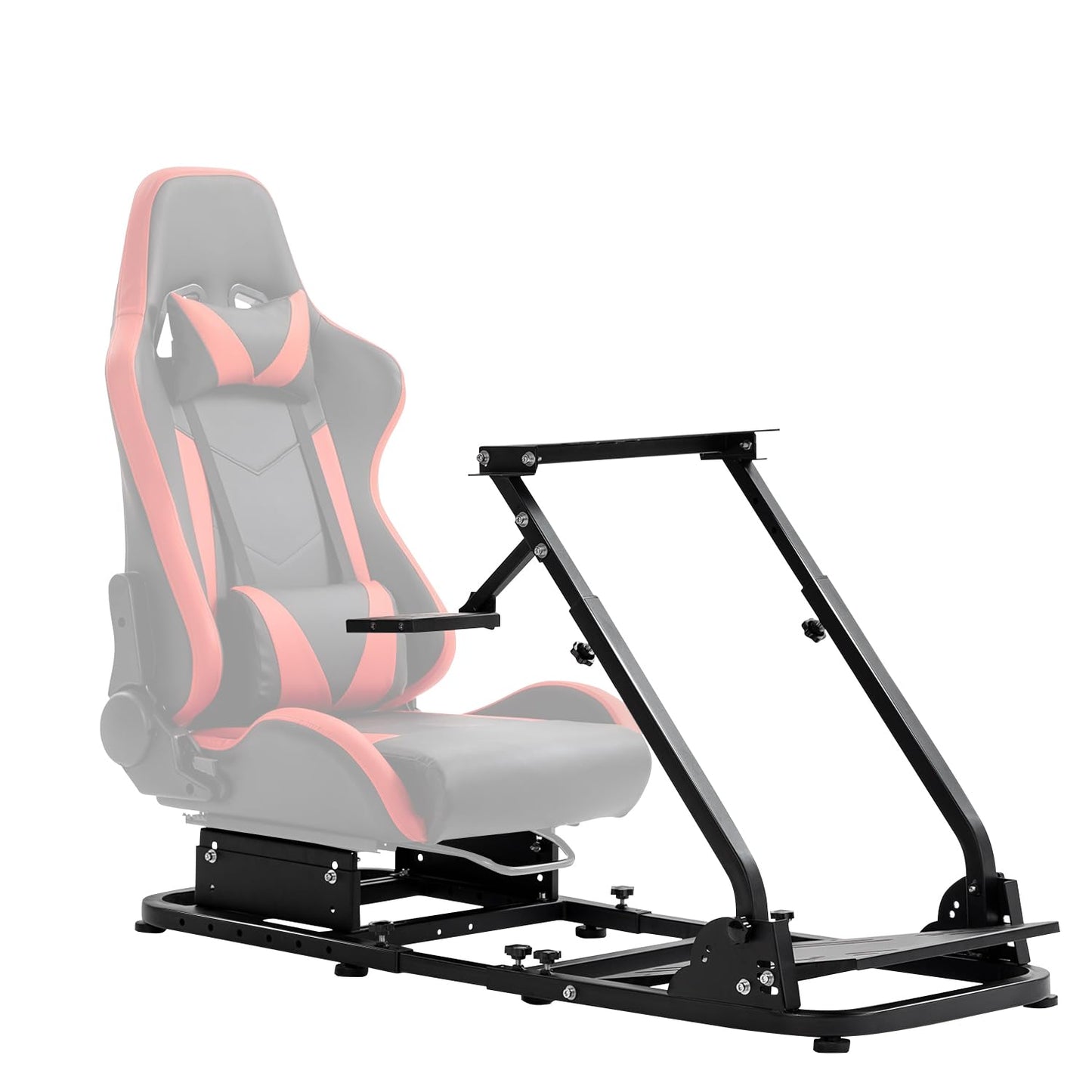 Supllueer Racing Simulator Cockpit with Gear Lever Removable Fit for Logitech/Thrustmaster G25 G27 G29 G920 G923 T300RS T500, Sim Racing Wheel Stand No Wheel Pedal Seat