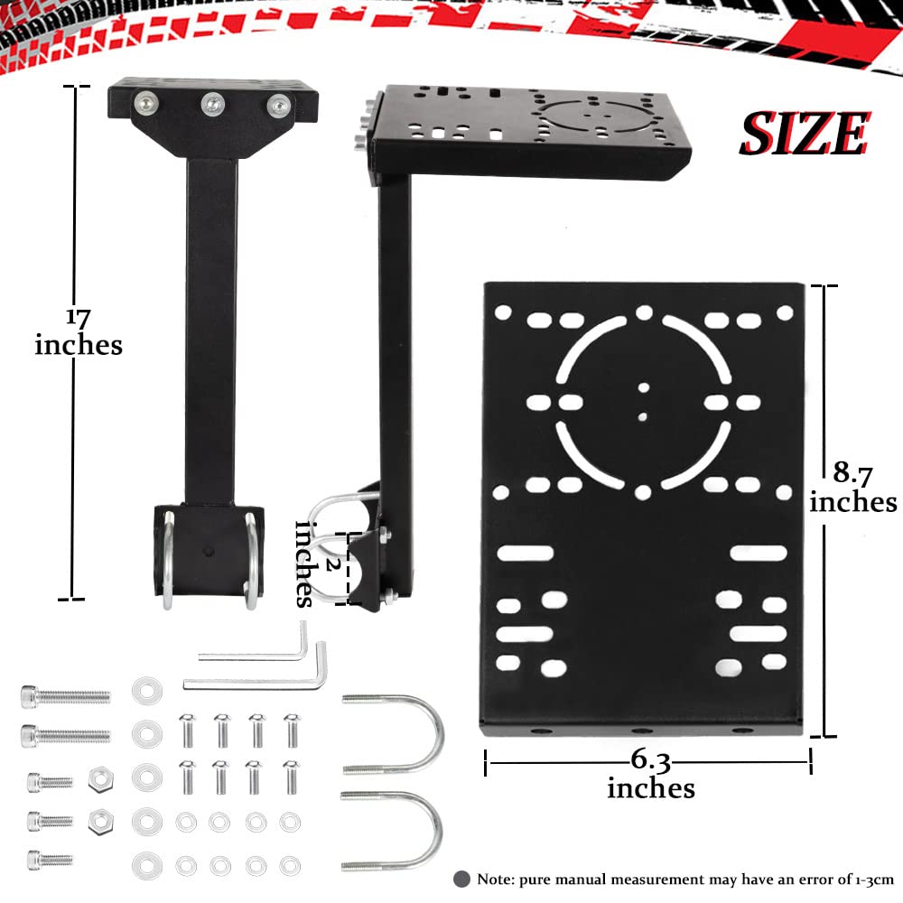 Supllueer Racing Simulator Game Stand Joystick Shifter Accessory,Supports Simultaneous Installation of Shifter Handbrake,fits Logitech Thrustmaster A10C, With Bolt,only for some Racing Wheel Stand