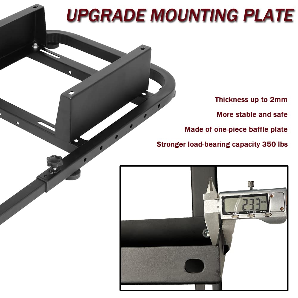 Supllueer Racing Rear Seat Stand Add-On Stand with Red Racing Seat for Steering Wheel Stand to Expand into Racing Simulator Cockpit Fit for Logitech, Thrustmaster, Fanatec, G29 G920 G923