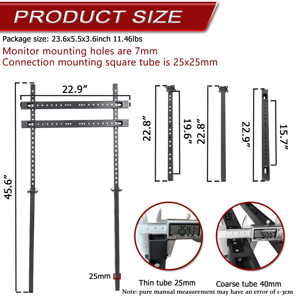 Supllueer Racing Simulator Cockpit Stand Display Frame fit for Logitech Thrustmaster,Fanatec, G25 G27 G29 G920 G923, Adjustable Monitor Bracket for Racing Cockpit Frame Without TV Seat Cockpit Stand