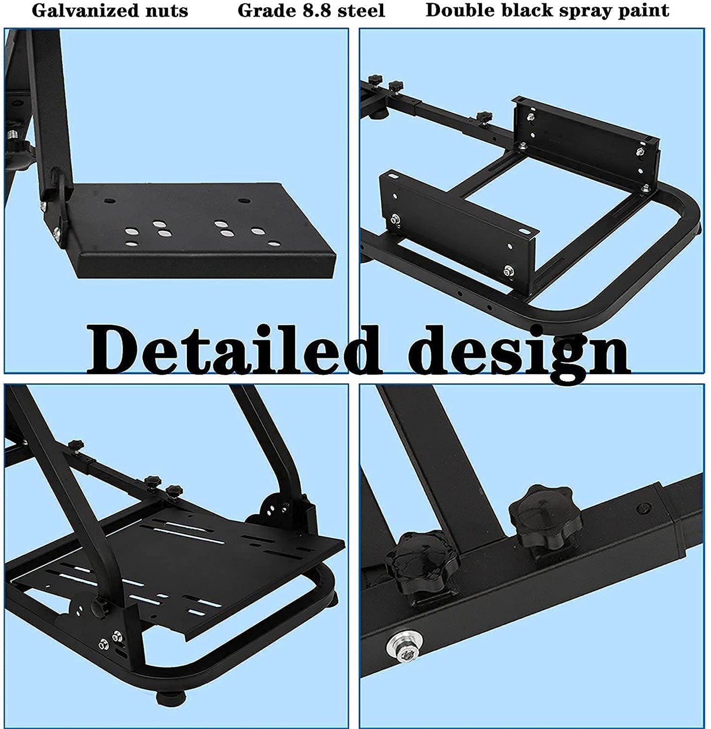 Supllueer Racing Simulator Cockpit Black Seat Stand Switching Gear Lever Removable fit for Logitech G27 G29 G920 G923,Thrustmaster T300RS, Racing Wheel Stand Sim Cockpit No Wheel Pedal Shift
