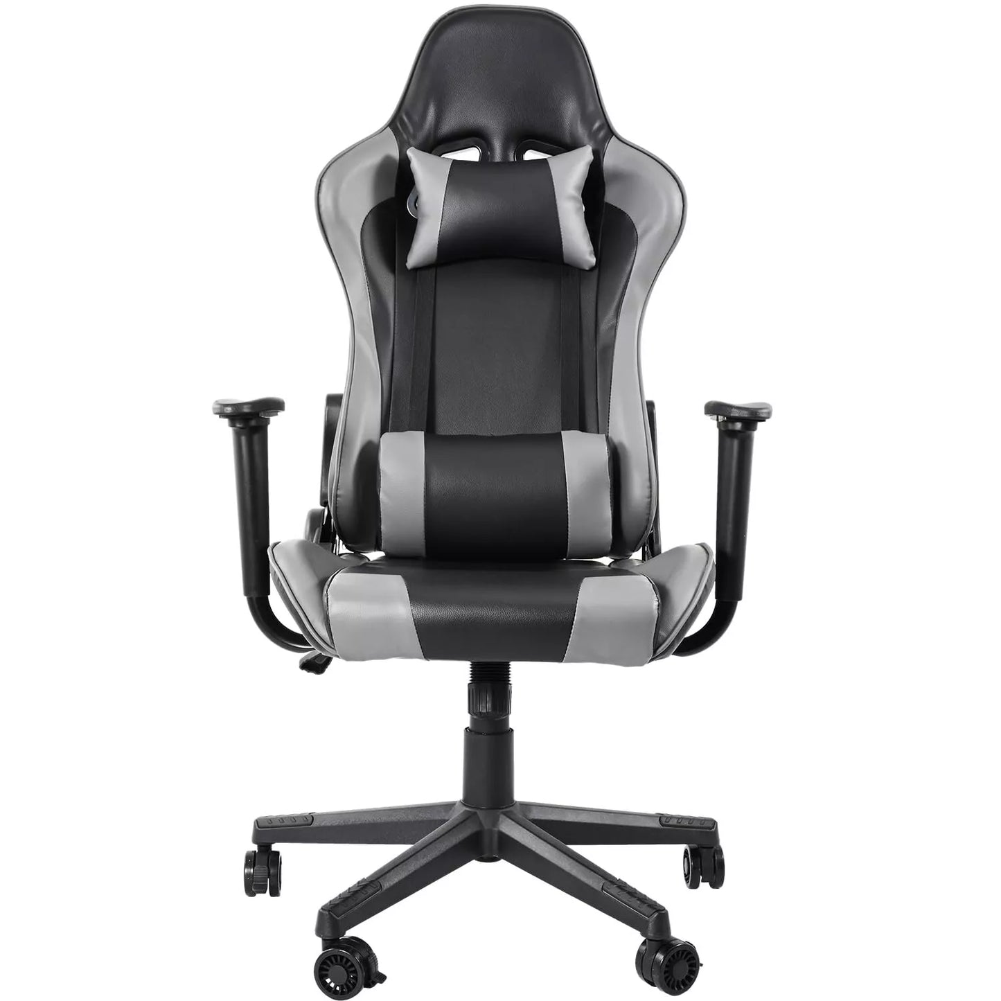 Supllueer Flight and Racing Game Chair with backrest Black Grey Premium Recliner