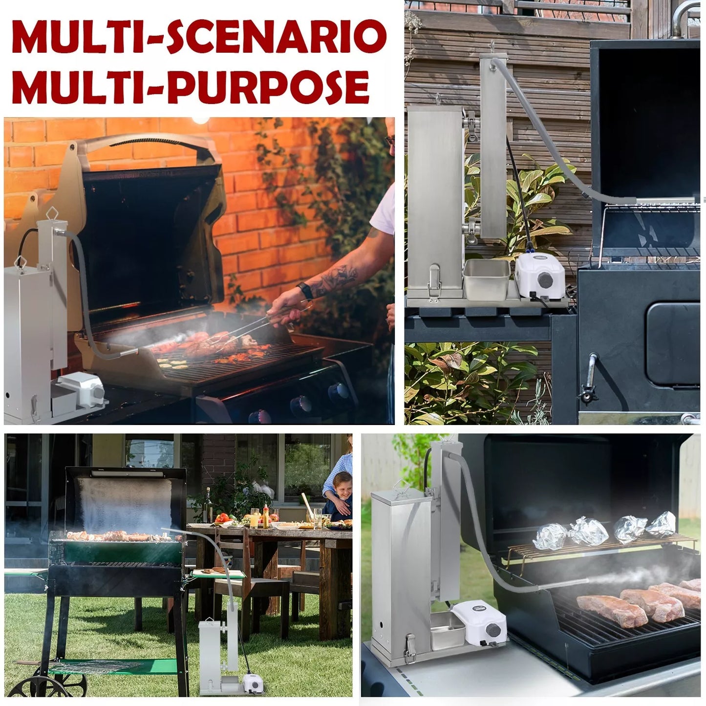 Supllueer Cold Smoke Generator 5L Stainless Steel Hot Smoker Smoker Pellet BBQ