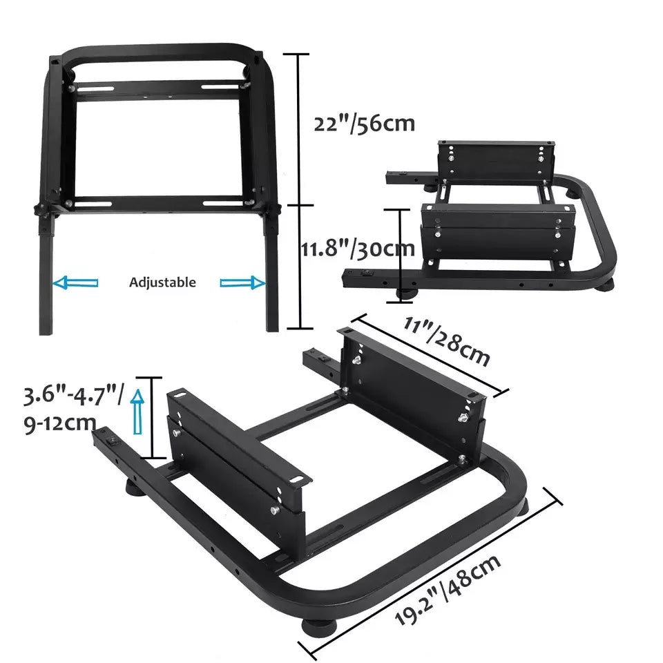 Supllueer Rear Seat Frame Fits Most Racing Seats Wheel Stand Suitable for DIY