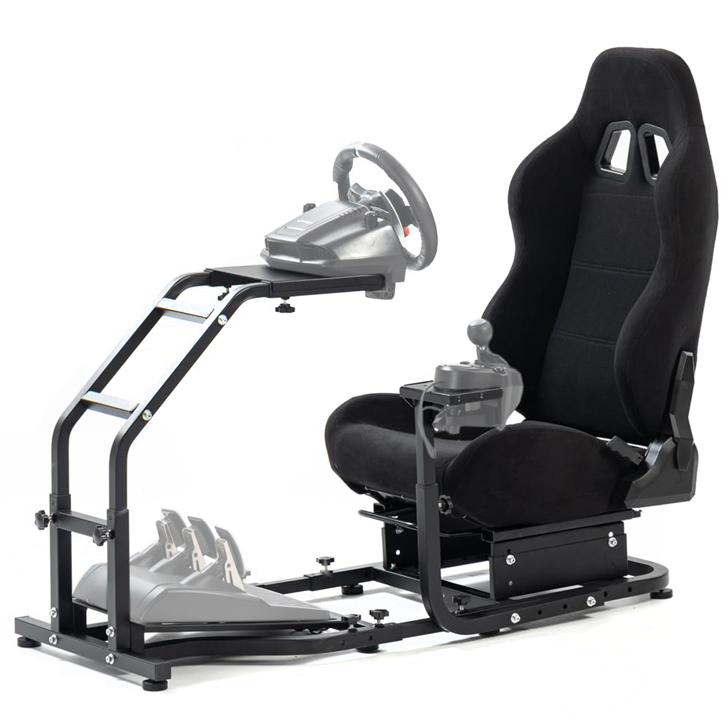 Supllueer Wheel Stand Racing Simulator Cockpit with Seat fit Logitech G29 G920