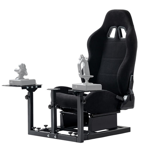 Supllueer Flight Simulation Cockpit with Seat fit Thrustmaster A10C Logitech X56