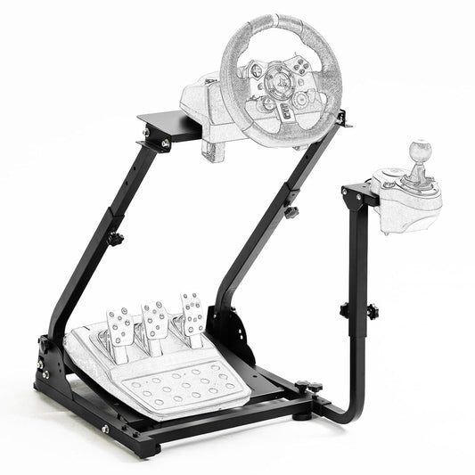 Supllueer Racing Wheel Stand "X" FRAME with Shifter Mount Height Adjustable
