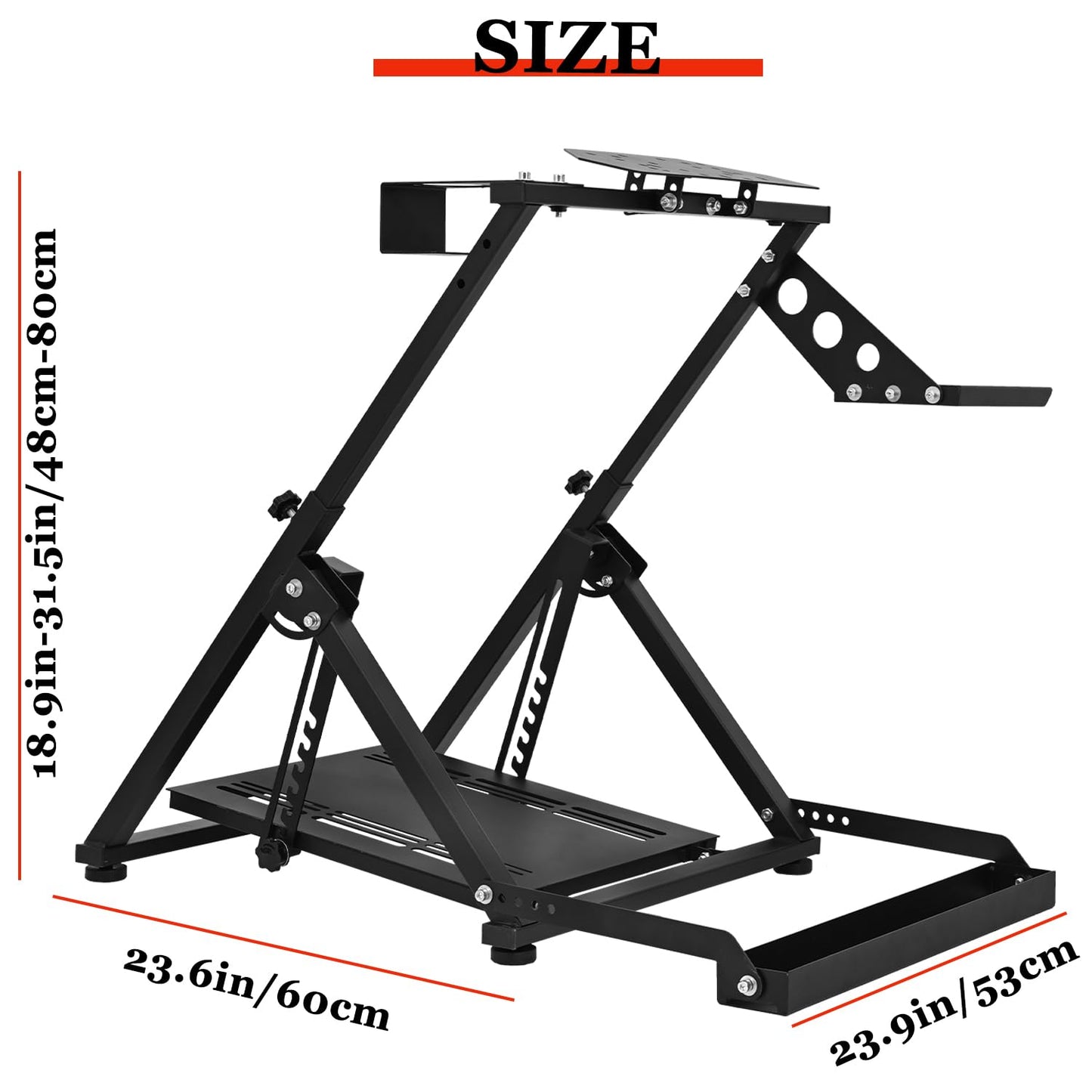 Supllueer X Frame Racing Wheel Stand with Seat Slot Fit for Logitech,Thrustmaster,Fanatec