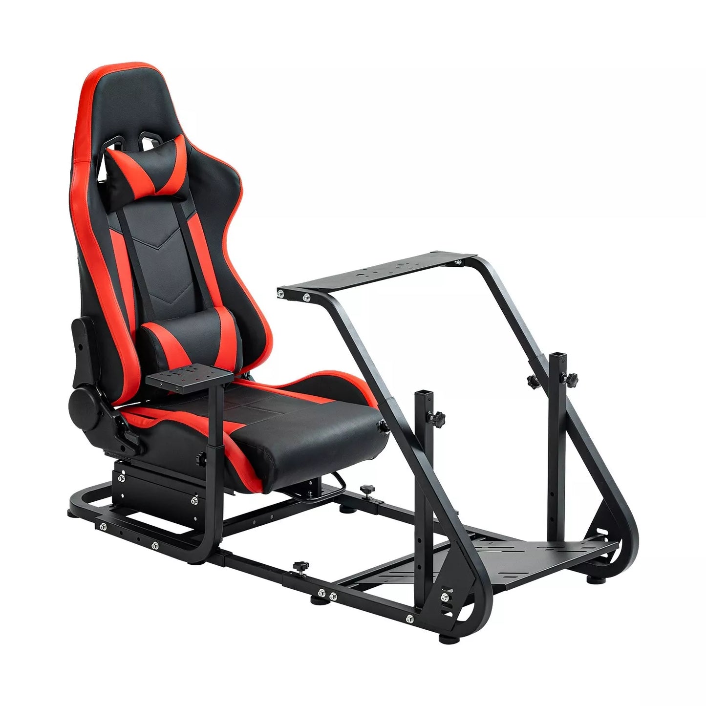 Supllueer Racing Simulator Cockpit Stand with Red Seat fit Logitech G920 G29