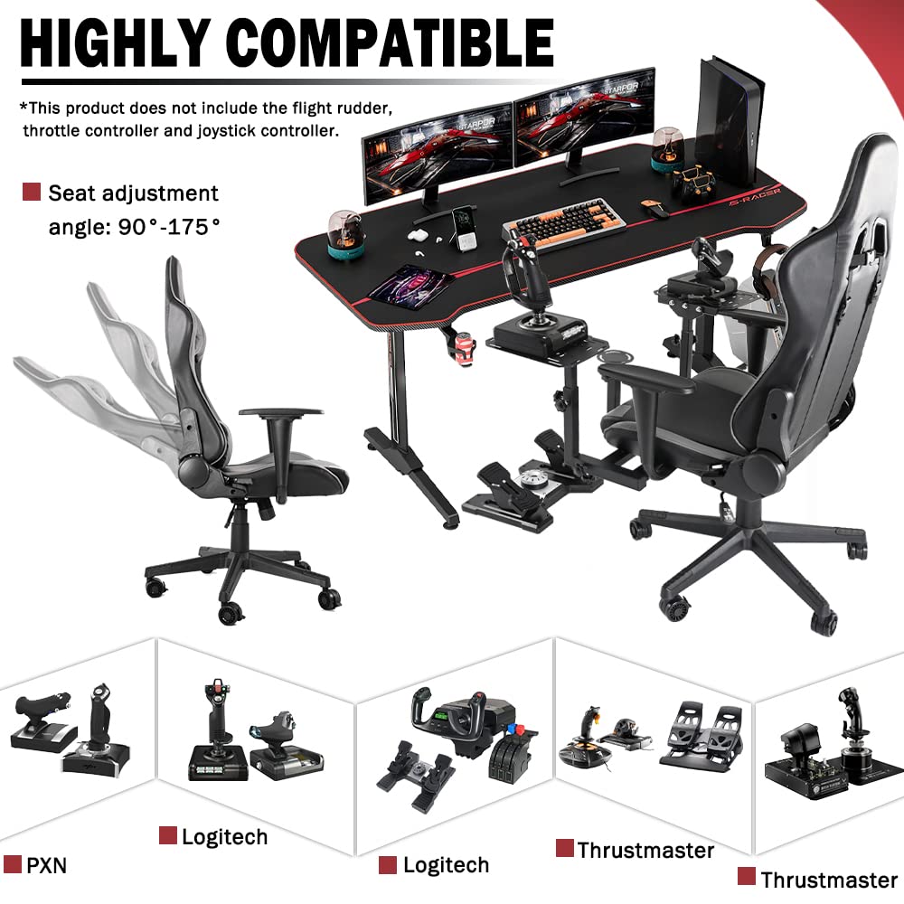 Supllueer Flight Joystick Hotas Chair Mount fit Thrustmaster A10C X56 X52