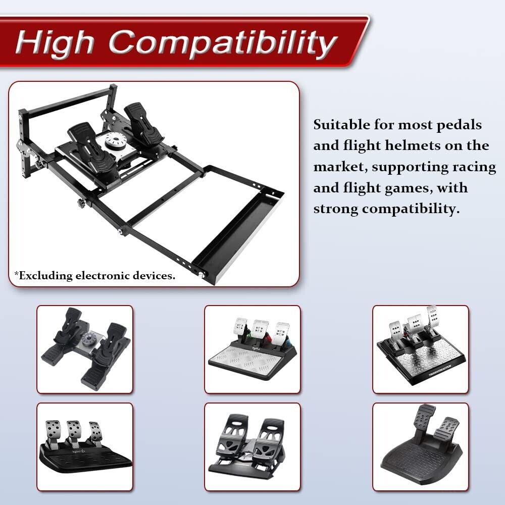 Supllueer Flight&Racing Pedal Stand fit for Logitech G29 G920 G923 Thrustmaster