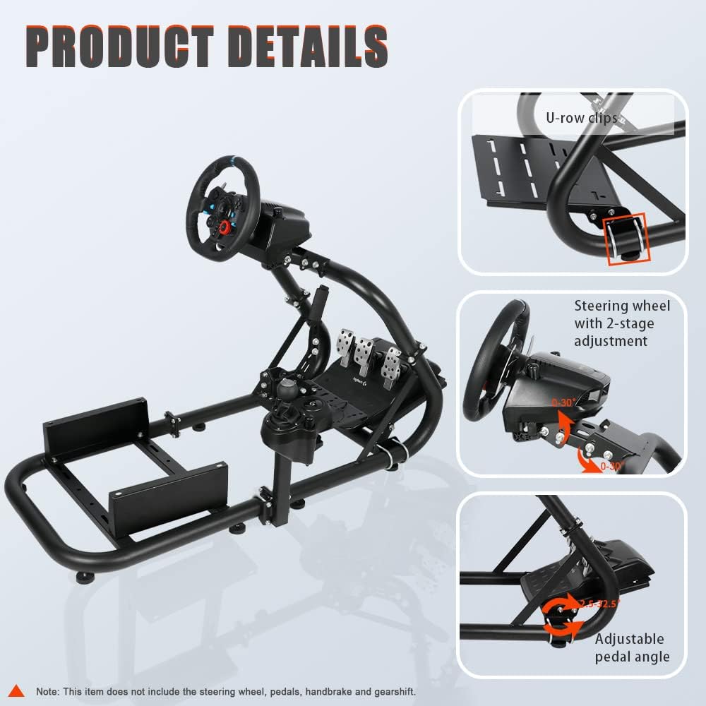 Supllueer Racing Wheel Stand Simulator Cockpit Stand Fit for Logitech G920 G29