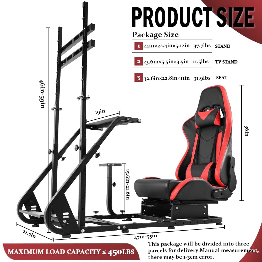 Supllueer Racing Simulator Cockpit Stand or Seat Fit Logitech G923 G29 G920