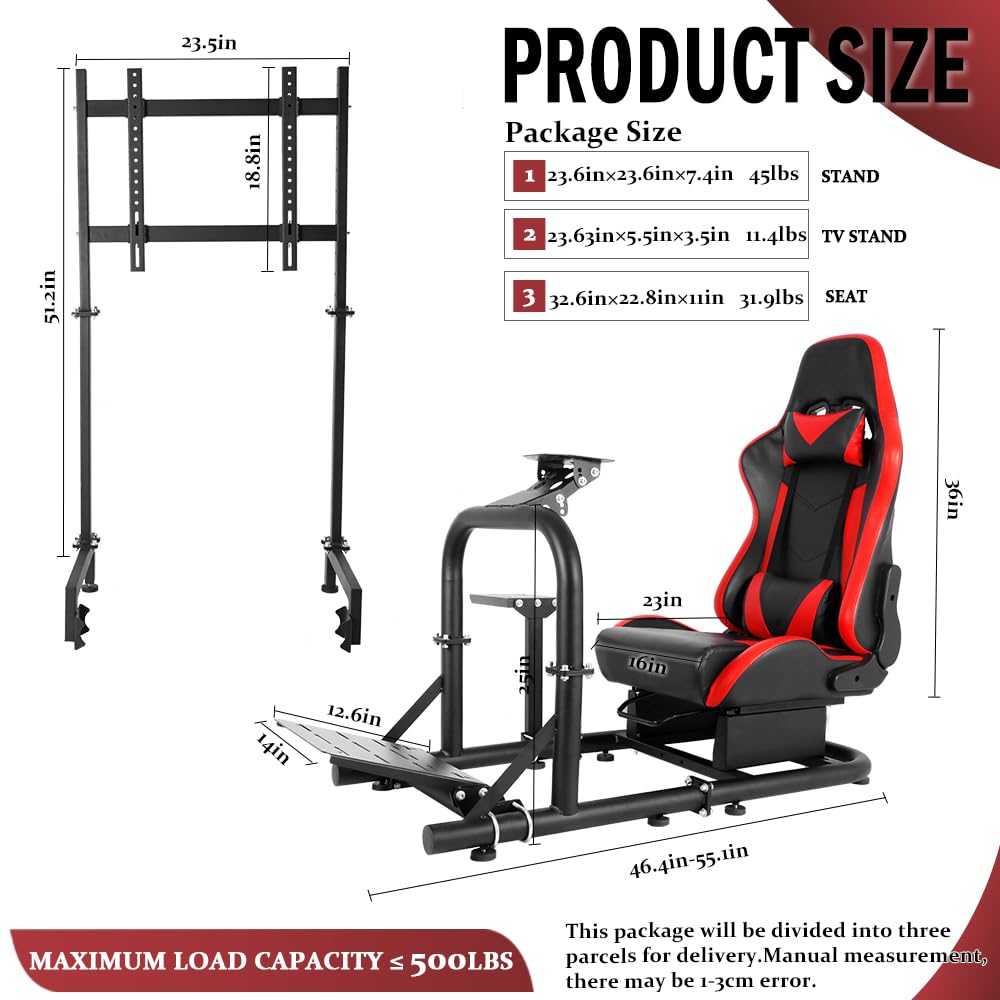 Supllueer Racing Simulator Cockpit Stand or Racing Seat Fit Logitech G920 G923