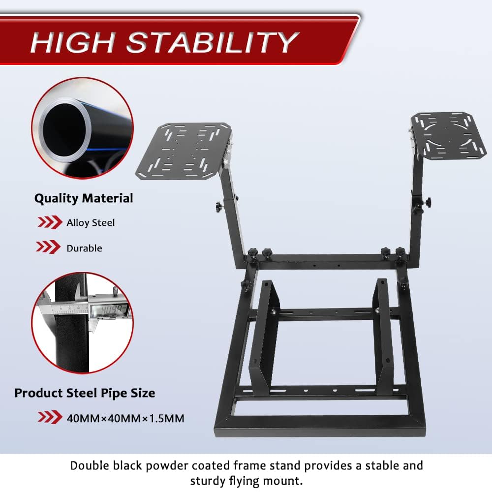 Supllueer Flight Gaming Stand with Seat Bracket Fit Logitech Thrustmaster Saitek