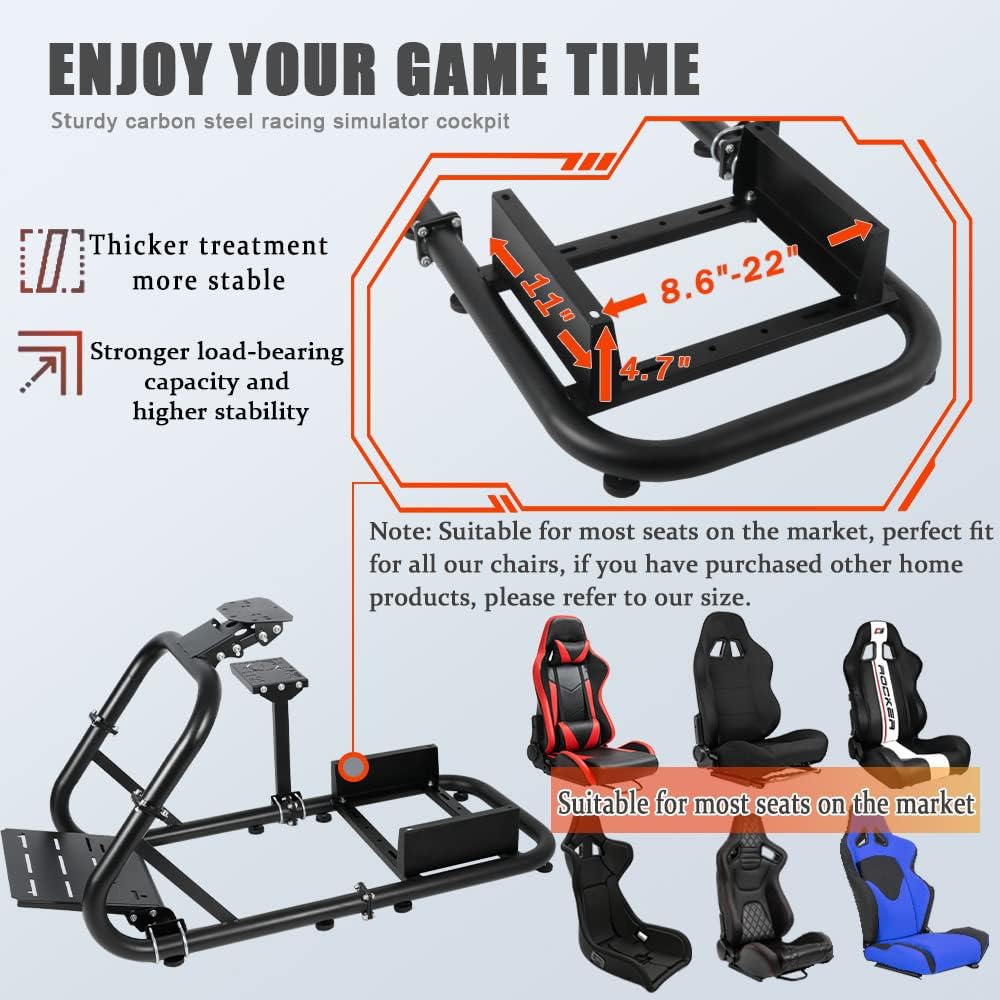 Supllueer Racing Wheel Stand Simulator Cockpit Stand Fit for Logitech G920 G29