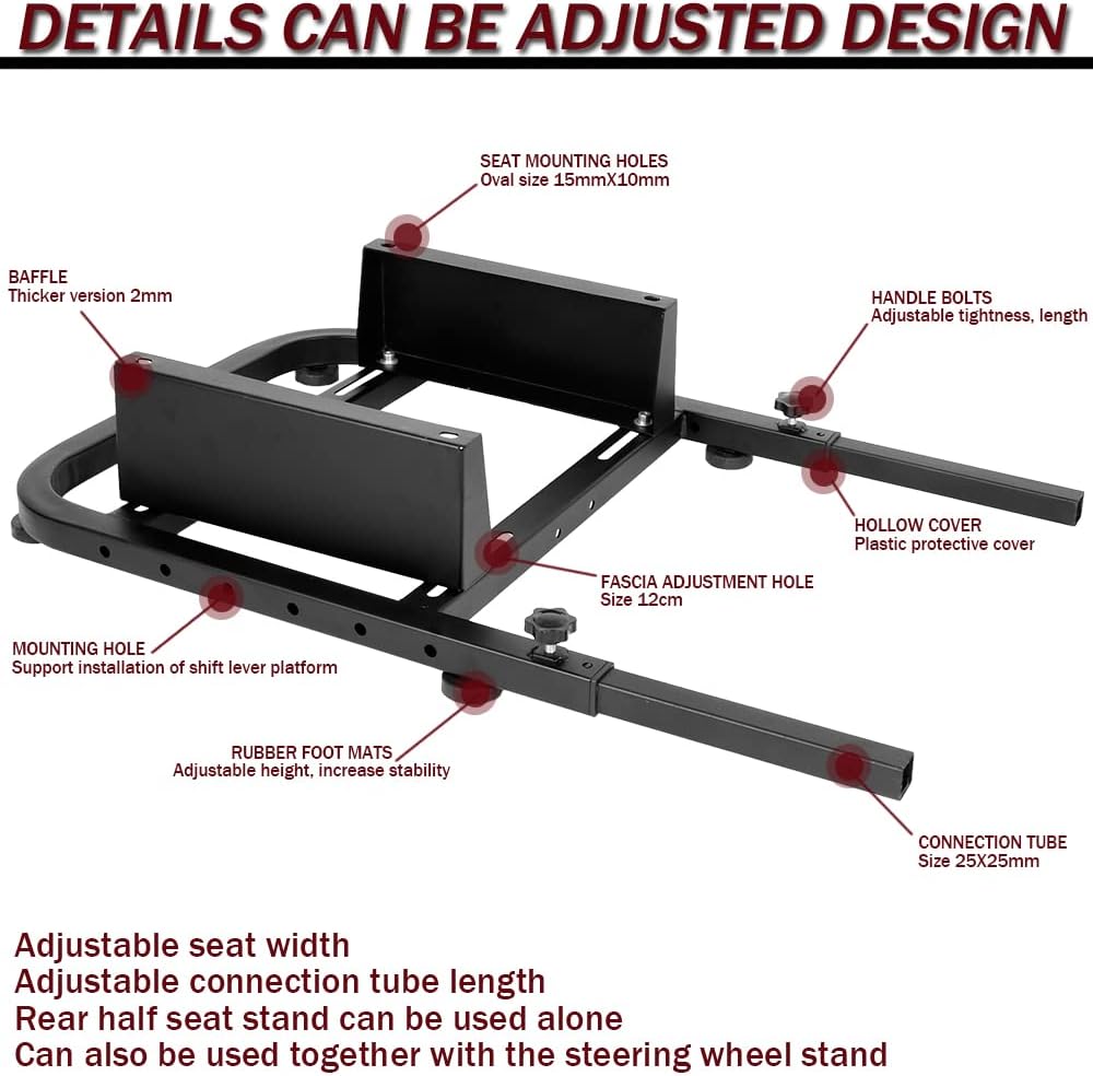 Supllueer Rear Seat Stand Seat Add-On Stand for Steering Wheel Stand to Expand