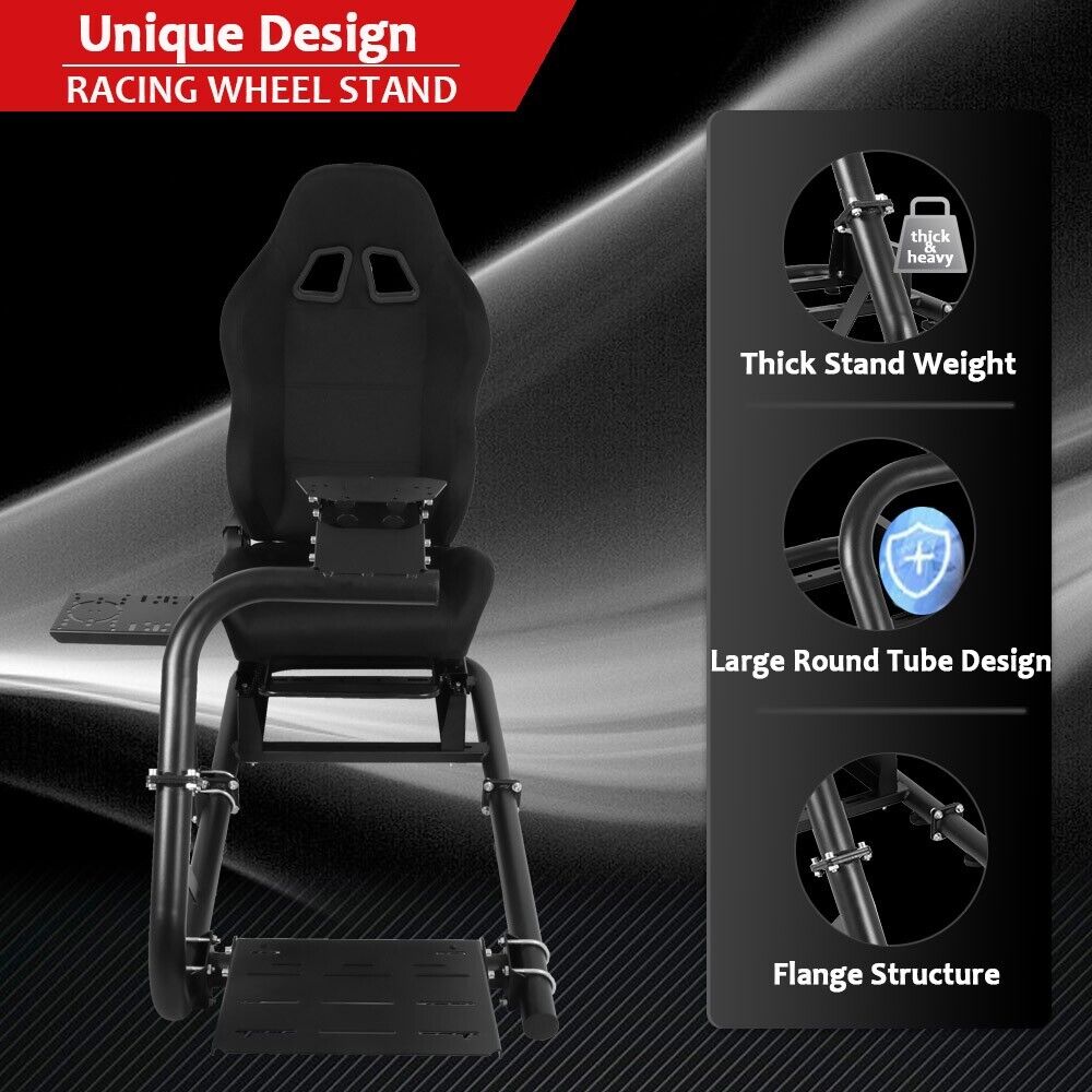 Supllueer Racing Simulation Cockpit Stand with Seat Fits Logitech G920 G29 G923
