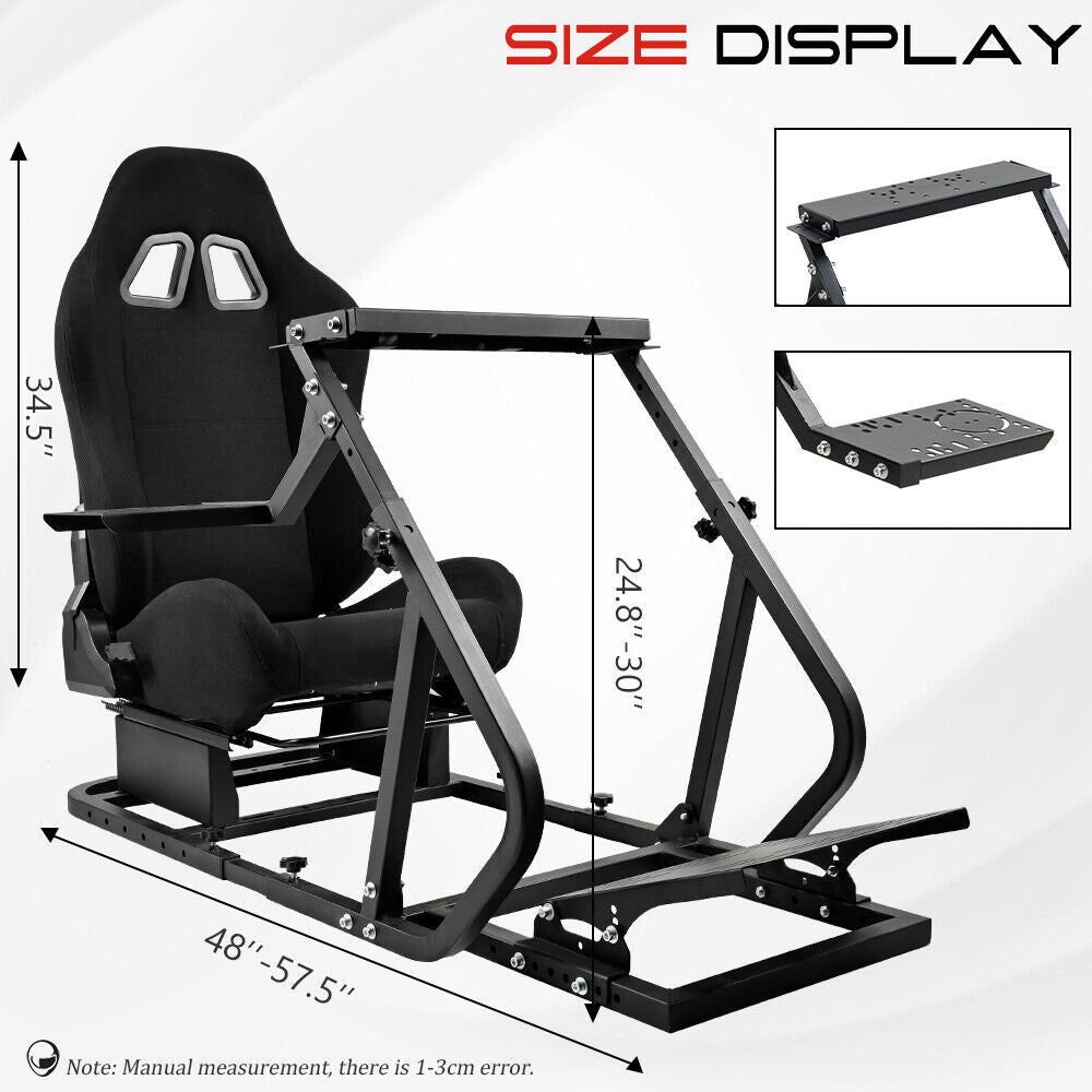 Supllueer Racing Simulator Cockpit Stand with Seat Fit Logitech G29 G920 G923