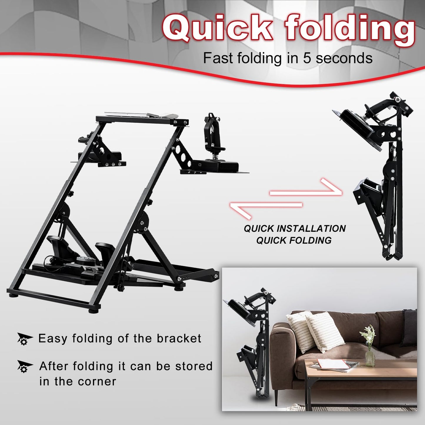 Supllueer Flight Simulator Cockpit "X" FRAME Fit Logitech G923 G29 Thrustmaster