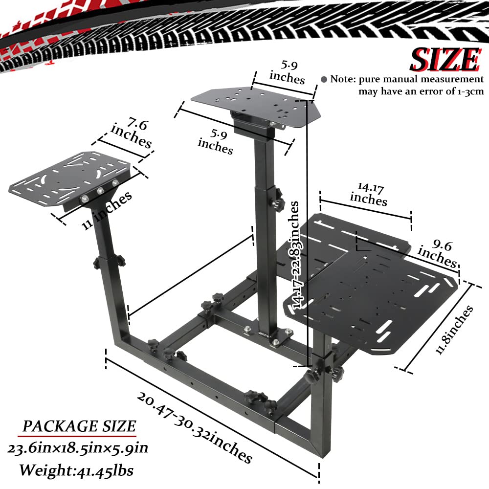 Supllueer Flight Game Mount&Racing Wheel Stand fit Logitech Thrustmaster Saitek