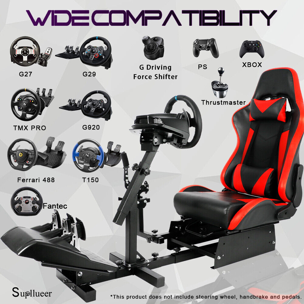 Supllueer Racing Simulator Cockpit Stand Or Seat Fit Logitech G923 G29 G920