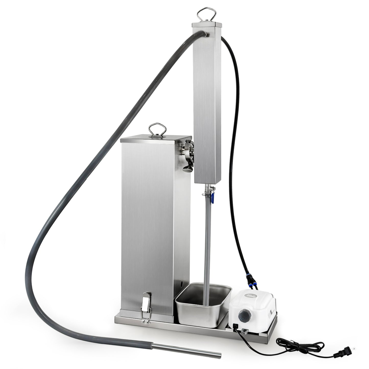 Supllueer Silver Electric Cold Smoke Generator, 10 Hour Long Smoking, Portable BBQ Smoker Accessory for Outdoor Grilling, Meat & Vegetables