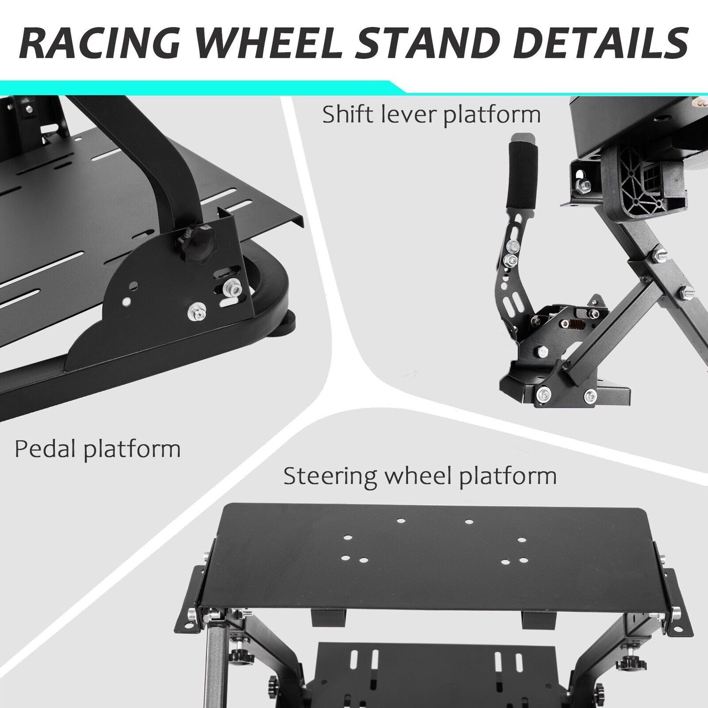 Supllueer Racing Steering Wheel Stand Fits for Logitech G920 G29 G923