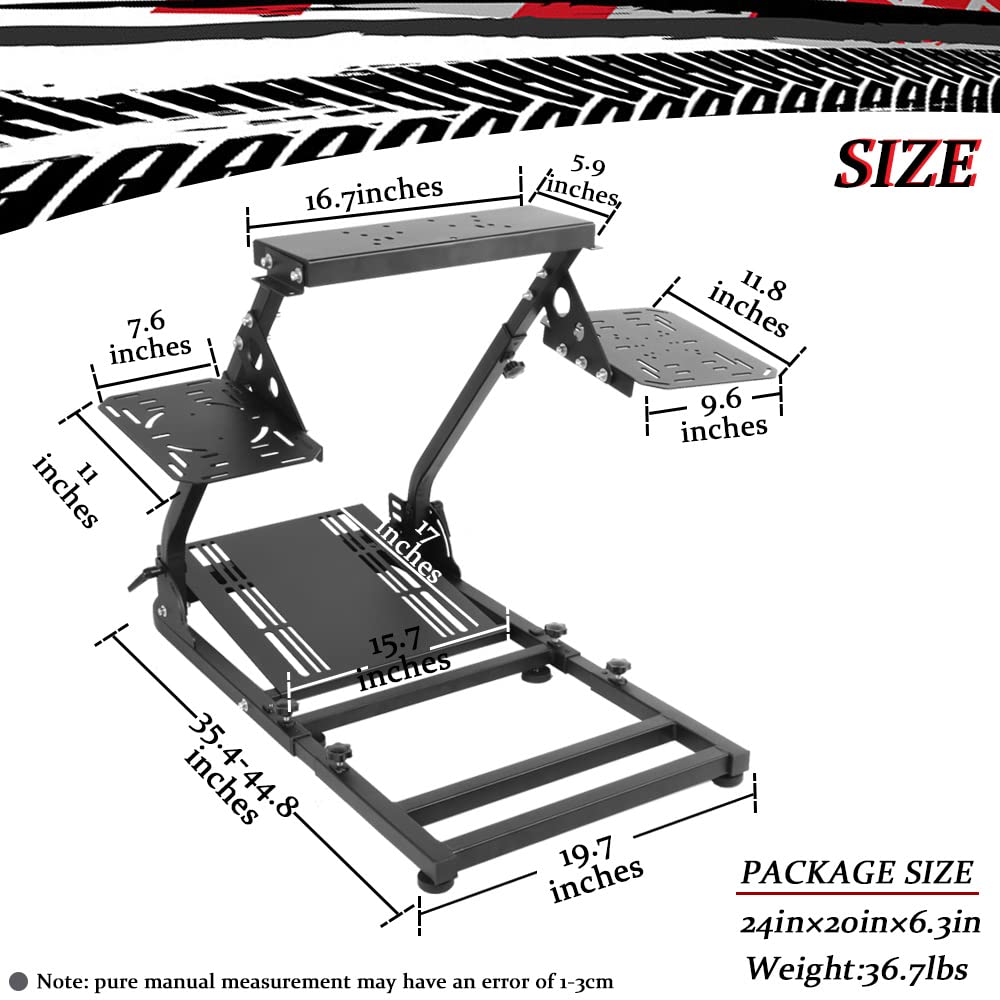 Supllueer Flight Game Mount&Racing Simulator Stand Fit Logitech Saitek Honeycomb