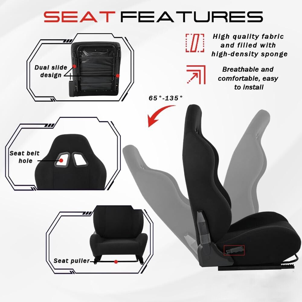 Supllueer Racing Simulation Cockpit Stand with Seat fit for Logitech G29 G923