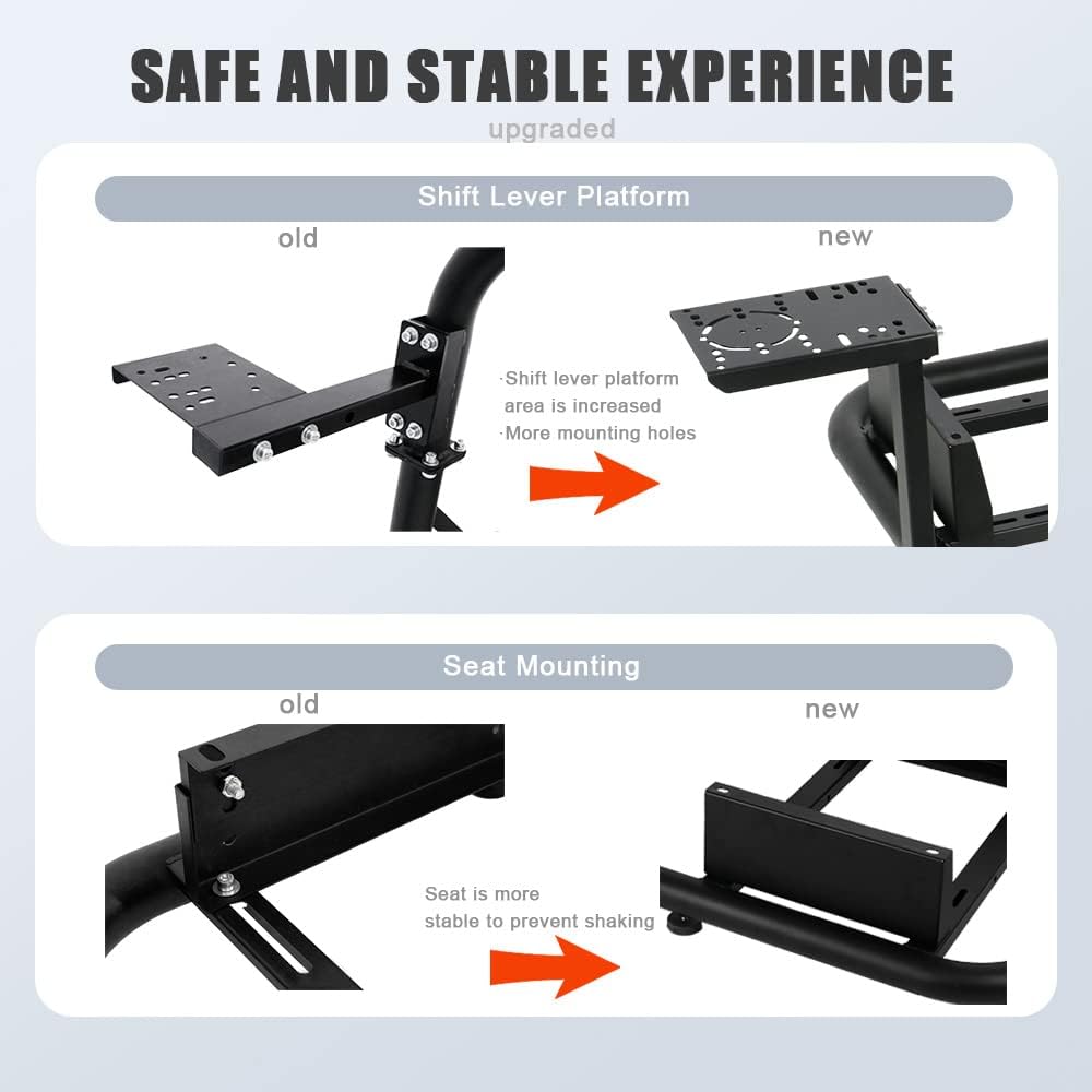 Supllueer Racing Wheel Stand/Cockpit For Logitech G920/G29 - Heavy Duty Steel