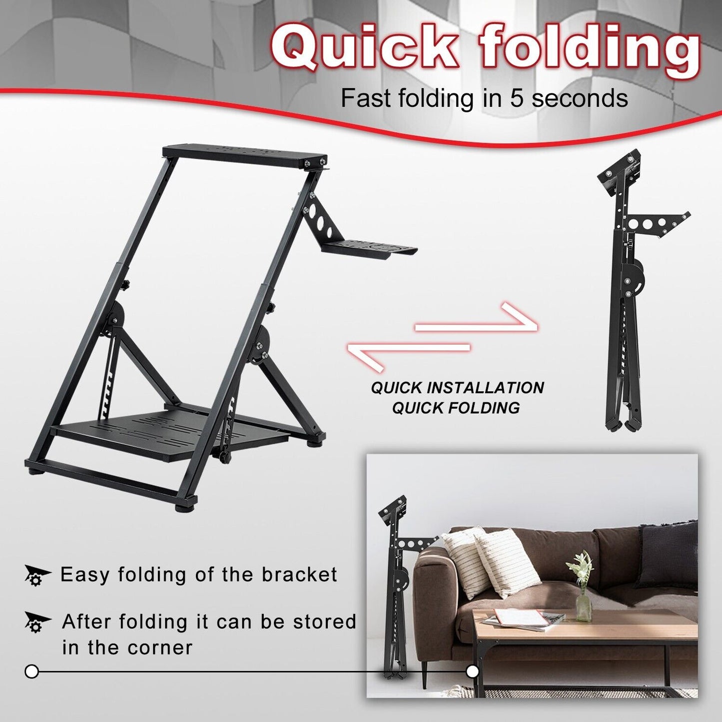 Supllueer Racing Wheel stand Foldable "X" FRAME
