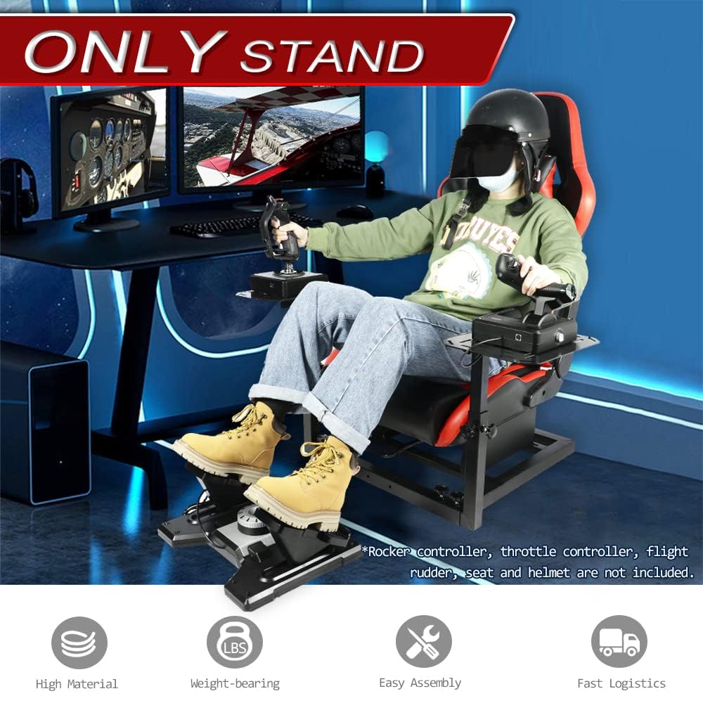 Supllueer Flight Gaming Stand with Seat Bracket Fit Logitech Thrustmaster Saitek